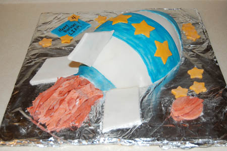 rocketship cake