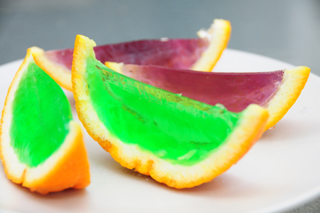 orange jello wedge